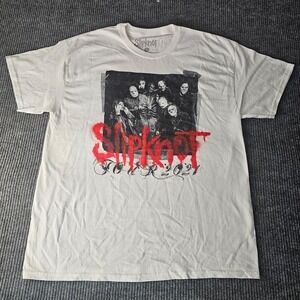 Slipknot Shirt Mens XL White 2021 Tour Band Graphic Tee Double Sided Music